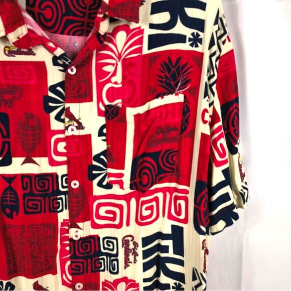 St. Louis Cardinals L Hawaiian Shirt Tiki MLB - Picture 2 of 6